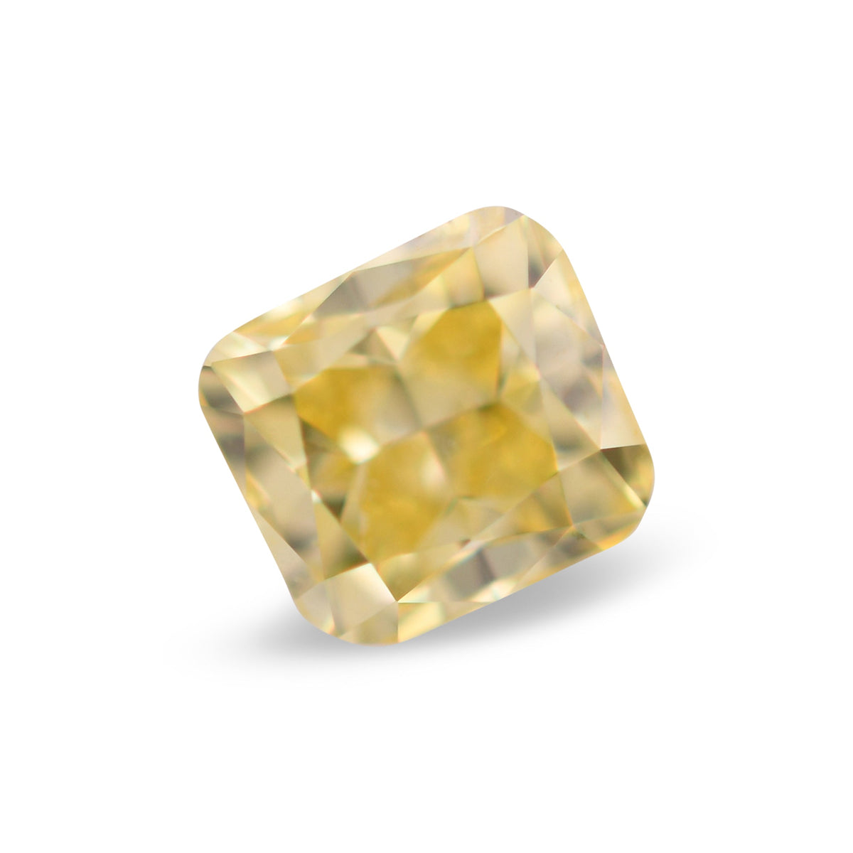 0.30 Carat Fancy Intense Yellow Cushion Diamond SI2 GIA