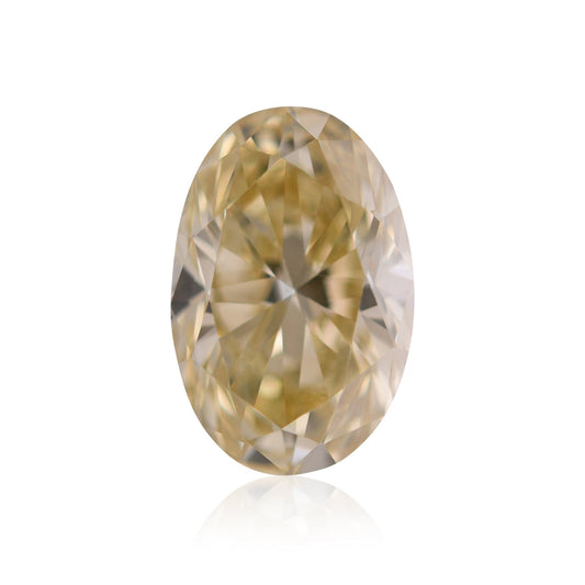 0.65 Carat Fancy Brownish Yellow Oval Diamond VVS2 GIA