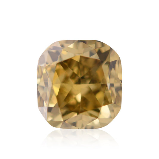 0,68 Karat Fancy Deep Brown Yellow Cushion Diamond VS2 GIA