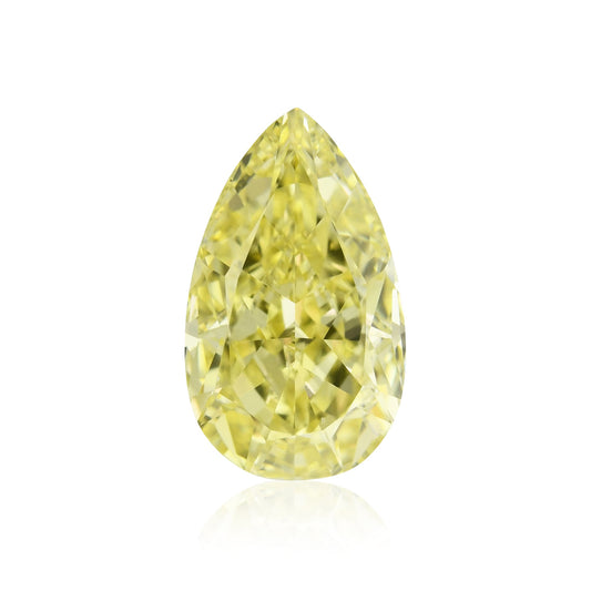 1.56 Carat Fancy Intense Yellow Pear Diamond VS2 GIA