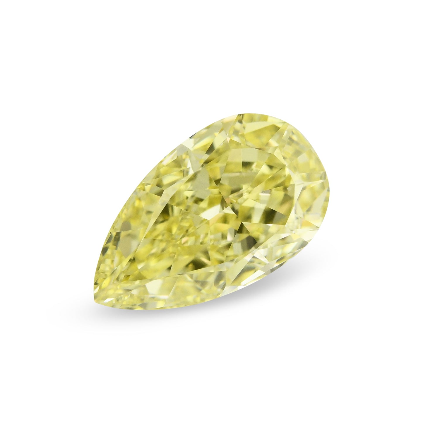 1,56 Karat Fancy Intense Yellow Birnenförmiger Diamant VS2 GIA