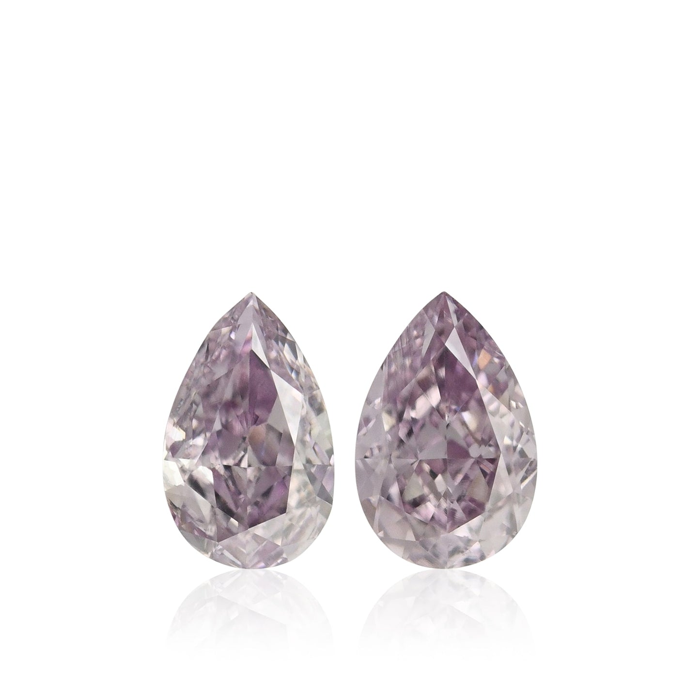 0,58 Karat Fancy Pink Purple Birnenförmige Diamanten VS2
