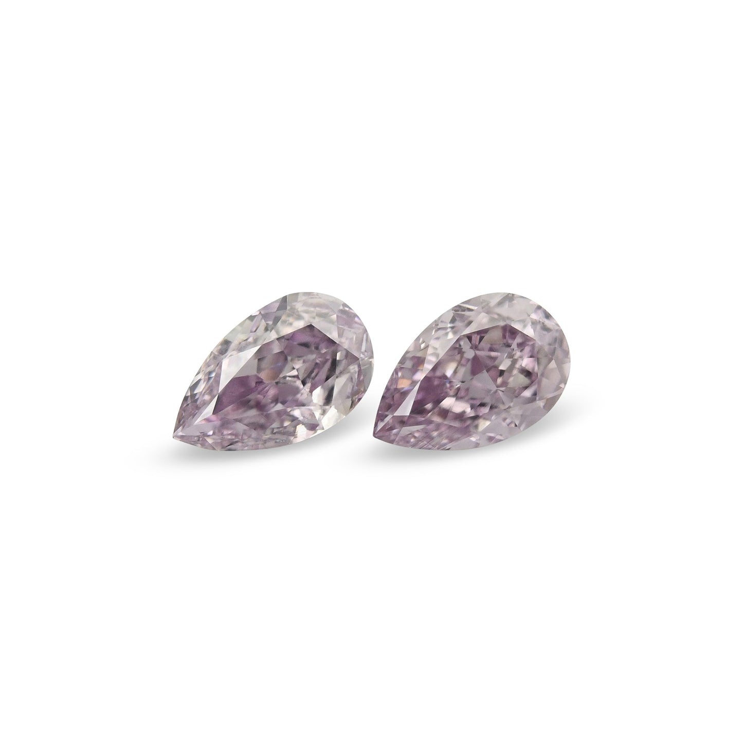 0,58 Karat Fancy Pink Purple Birnenförmige Diamanten VS2