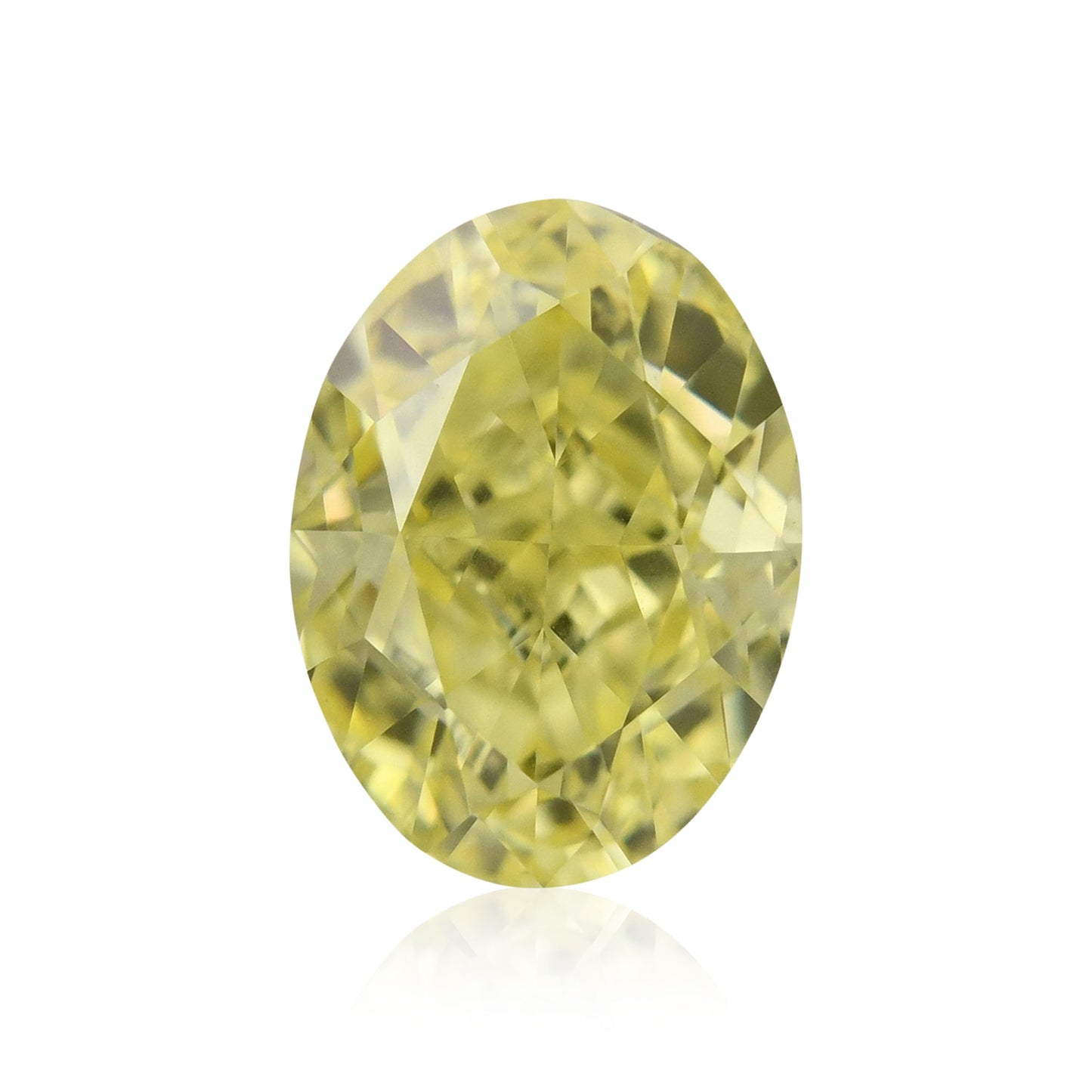 0,57 Karat Fancy Intense Yellow Oval Diamond VS2 GIA