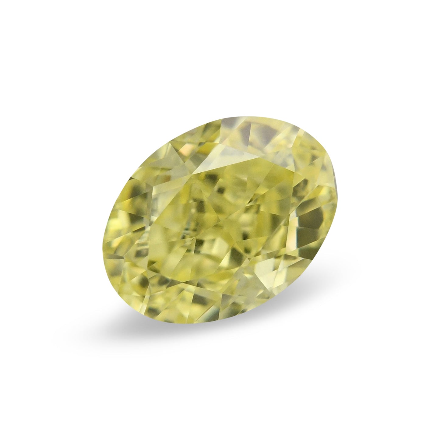 0,57 Karat Fancy Intense Yellow Oval Diamond VS2 GIA