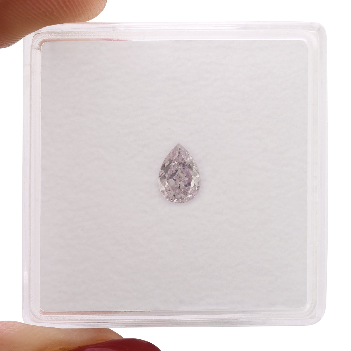 0.33 Carat Fancy Light Purplish Pink Pear Diamond SI1 GIA