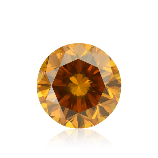 0,70 Karat Fancy Deep Yellowish Orange Runder Brillanter Diamant SI2 GIA