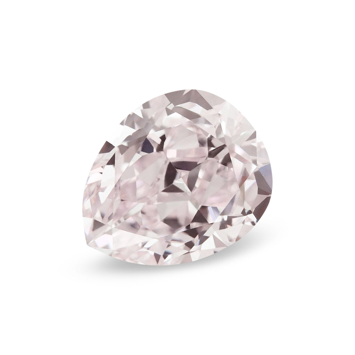 1.00 Carat Very Light Pink Pear Diamond VVS2 GIA