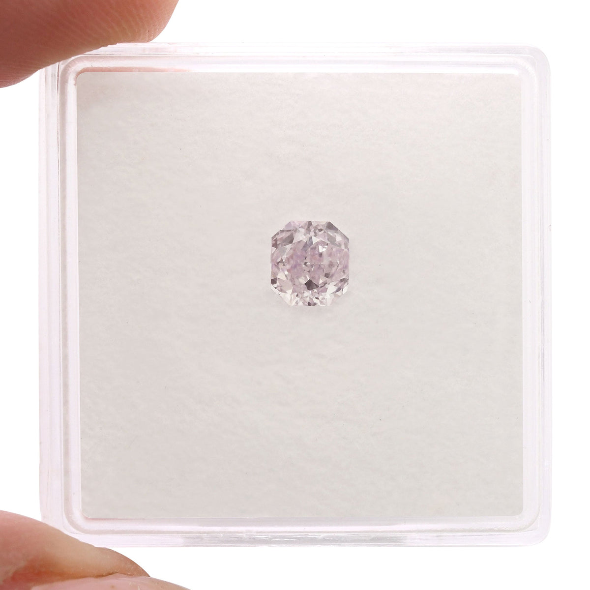 0.45 Carat Very Light Pink Radiant Diamond VS2 GIA