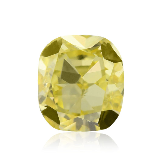 0,36 Karat Fancy Intense Yellow Cushion Diamond VS1 GIA