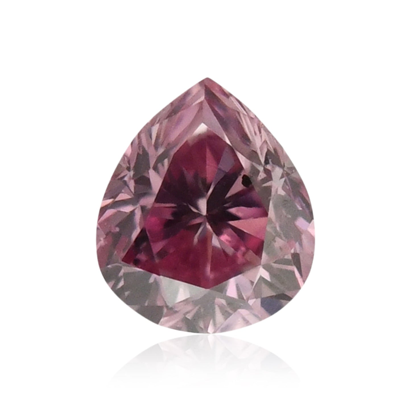 0.08 Carat Fancy Intense Purplish Pink Pear Diamond (SI1) GIA
