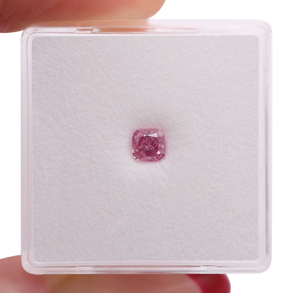 Kissenförmiger Diamant | 0,31 ct | Fancy Vivid Purple Pink | VS2 | GIA | Ref 643237