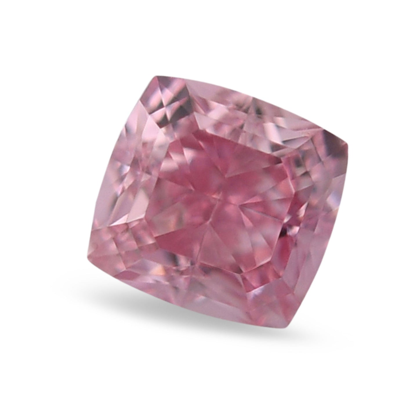 0,17 Karat Fancy Vivid Purplish Pink Cushion Diamant VS1 GIA