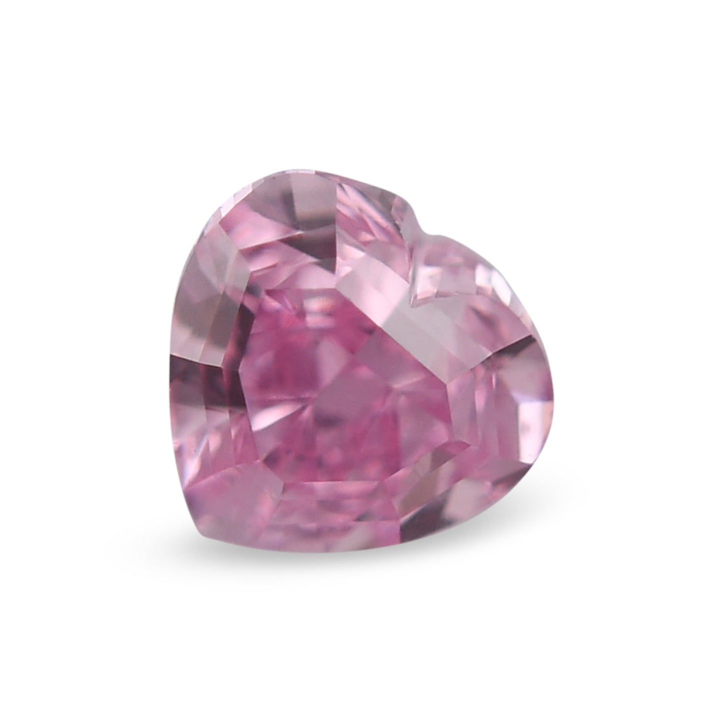 0.23 Carat Fancy Vivid Purple Pink Heart Diamond VS2 GIA