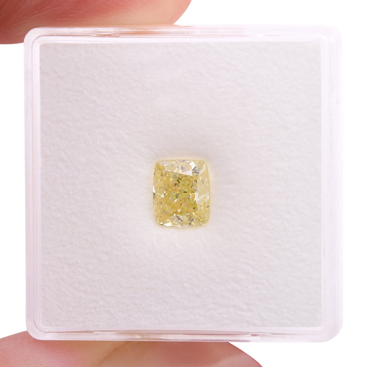 1.00 Carat Fancy Yellow Cushion Diamond SI1 GIA