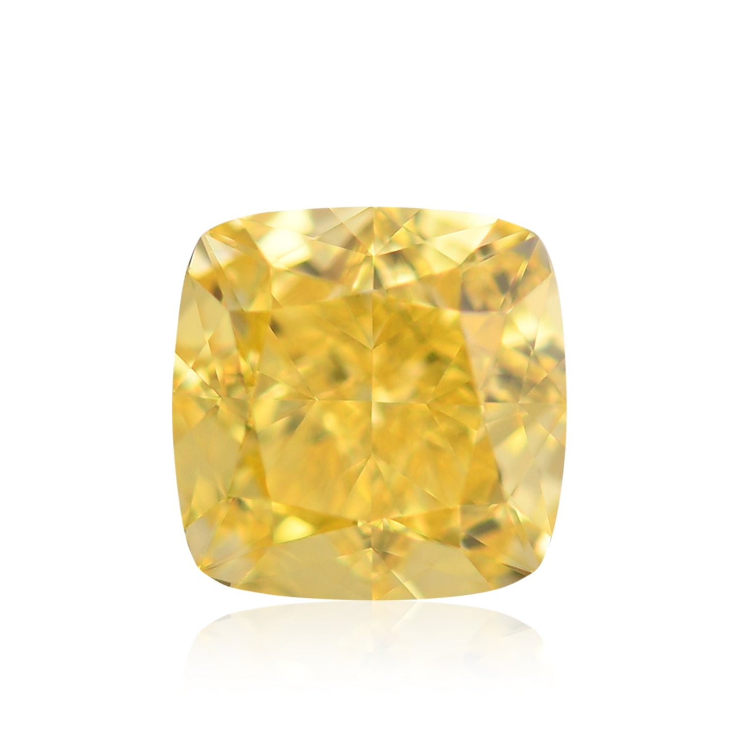 1,01 Karat Fancy Vivid Yellow Cushion Diamond VVS2 GIA