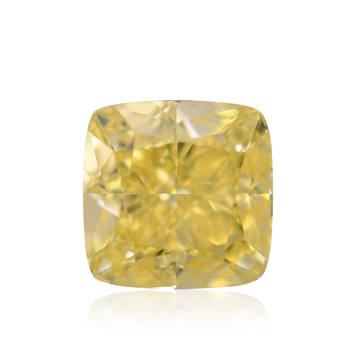 1.16 Carat Fancy Intense Yellow Cushion Diamond VVS2 GIA