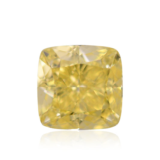 1,16 Karat Fancy Intense Yellow Cushion Diamond VVS2 GIA