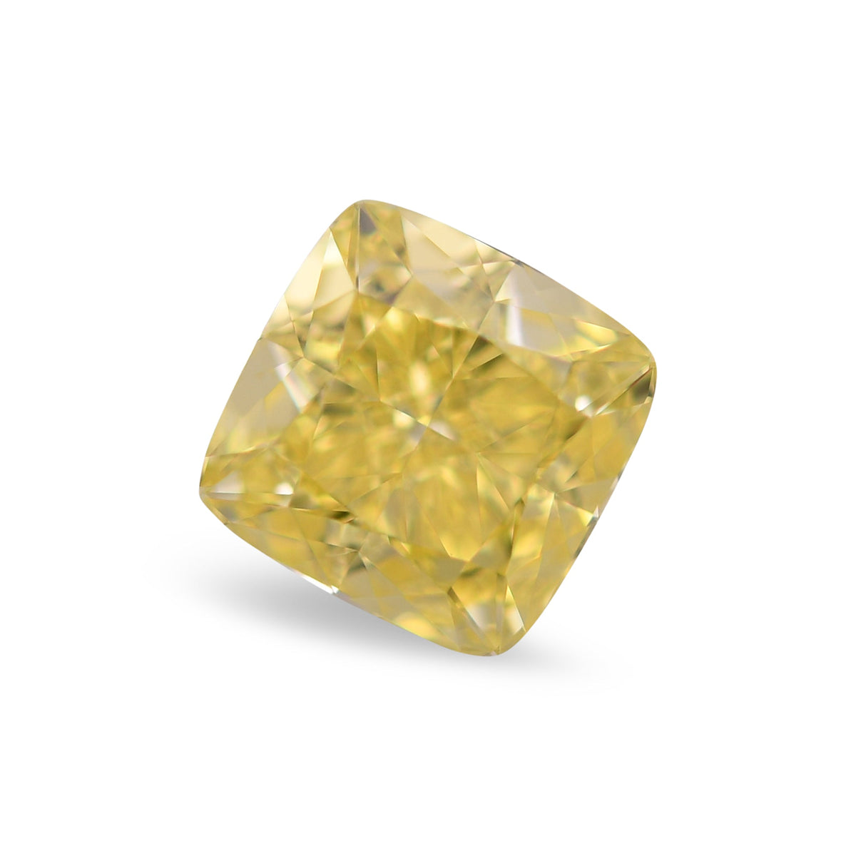 1.16 Carat Fancy Intense Yellow Cushion Diamond VVS2 GIA