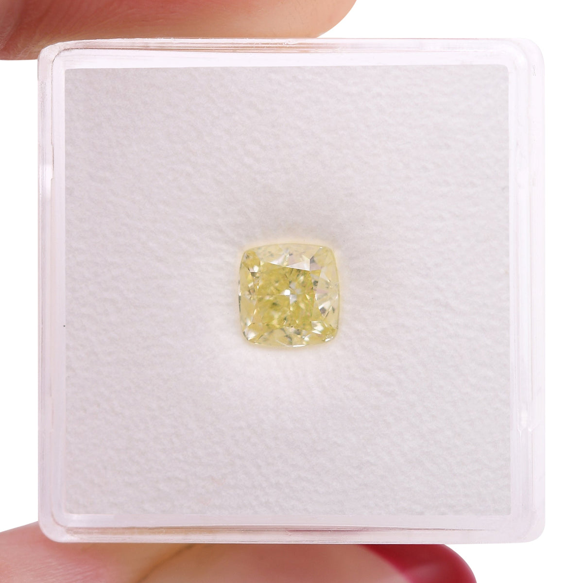 1.17 Carat Fancy Light Yellow Cushion Diamond VS1 GIA