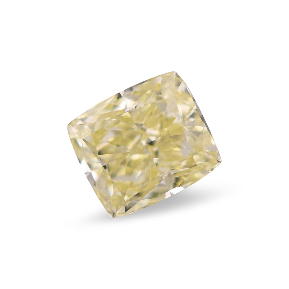 1.32 Carat Fancy Light Yellow Cushion Diamond VVS2 GIA