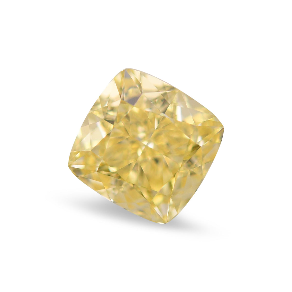 1,33 Karat Fancy Intense Yellow Cushion Diamond VS1 GIA