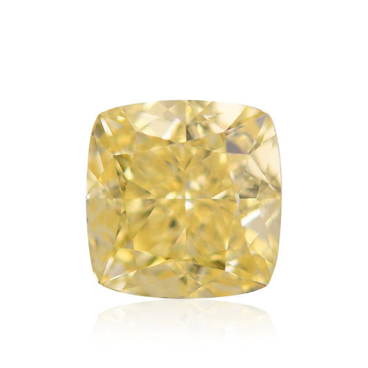 1,33 Karat Fancy Intense Yellow Cushion Diamond VS1 GIA