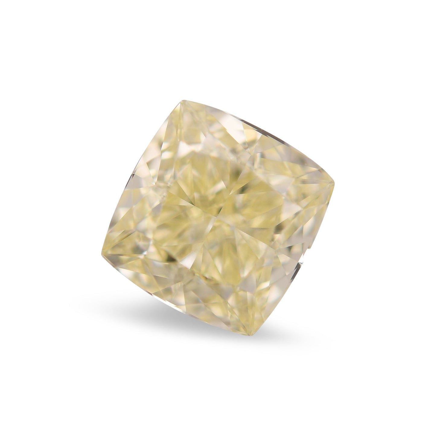 1,57 Karat Fancy Light Yellow Cushion Diamond VS1 GIA