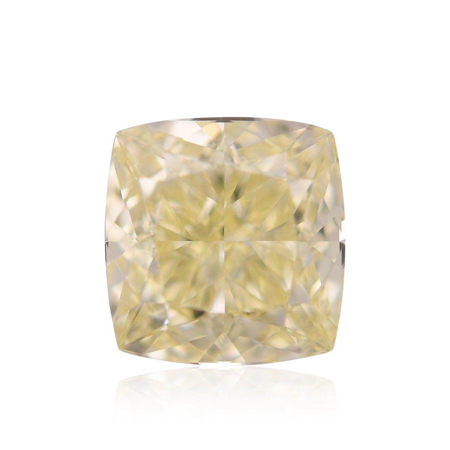 1,57 Karat Fancy Light Yellow Cushion Diamond VS1 GIA