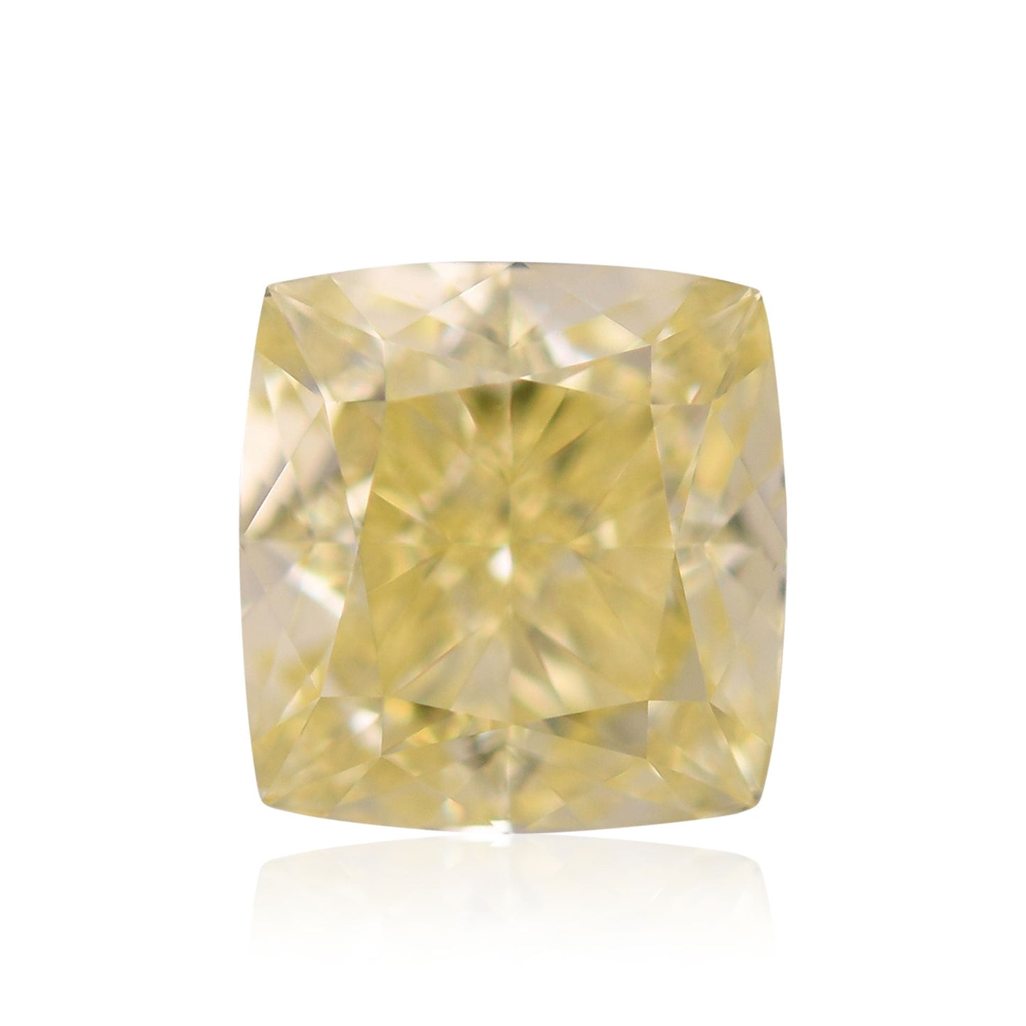 1,60 Karat Fancy Yellow Cushion Diamond IF GIA