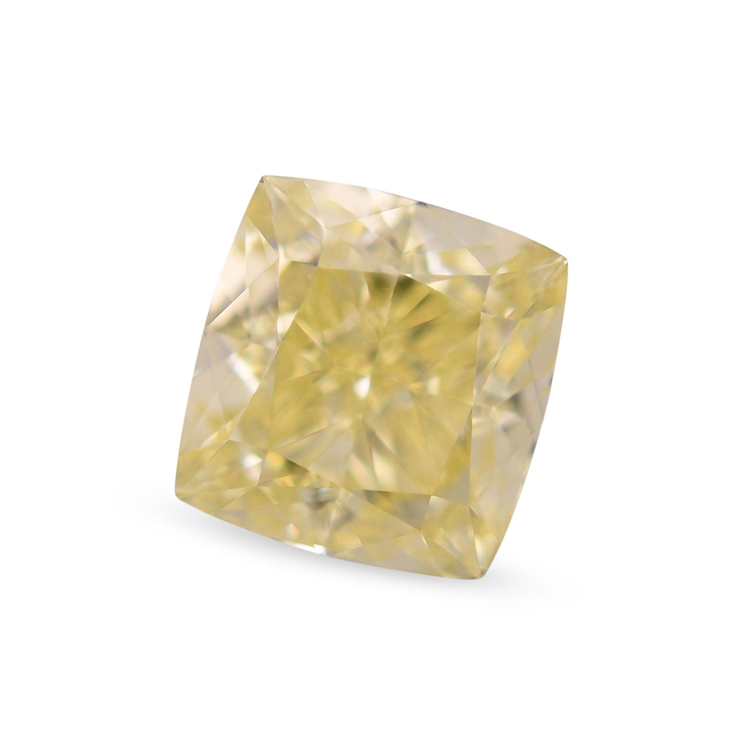 1,60 Karat Fancy Yellow Cushion Diamond IF GIA
