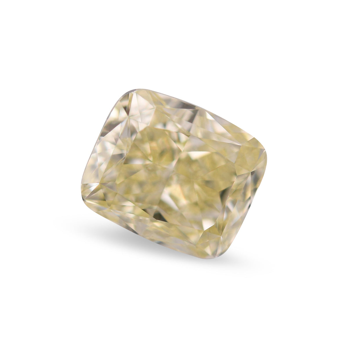 2,01 Karat Fancy Light Yellow Cushion Diamond VVS2 GIA