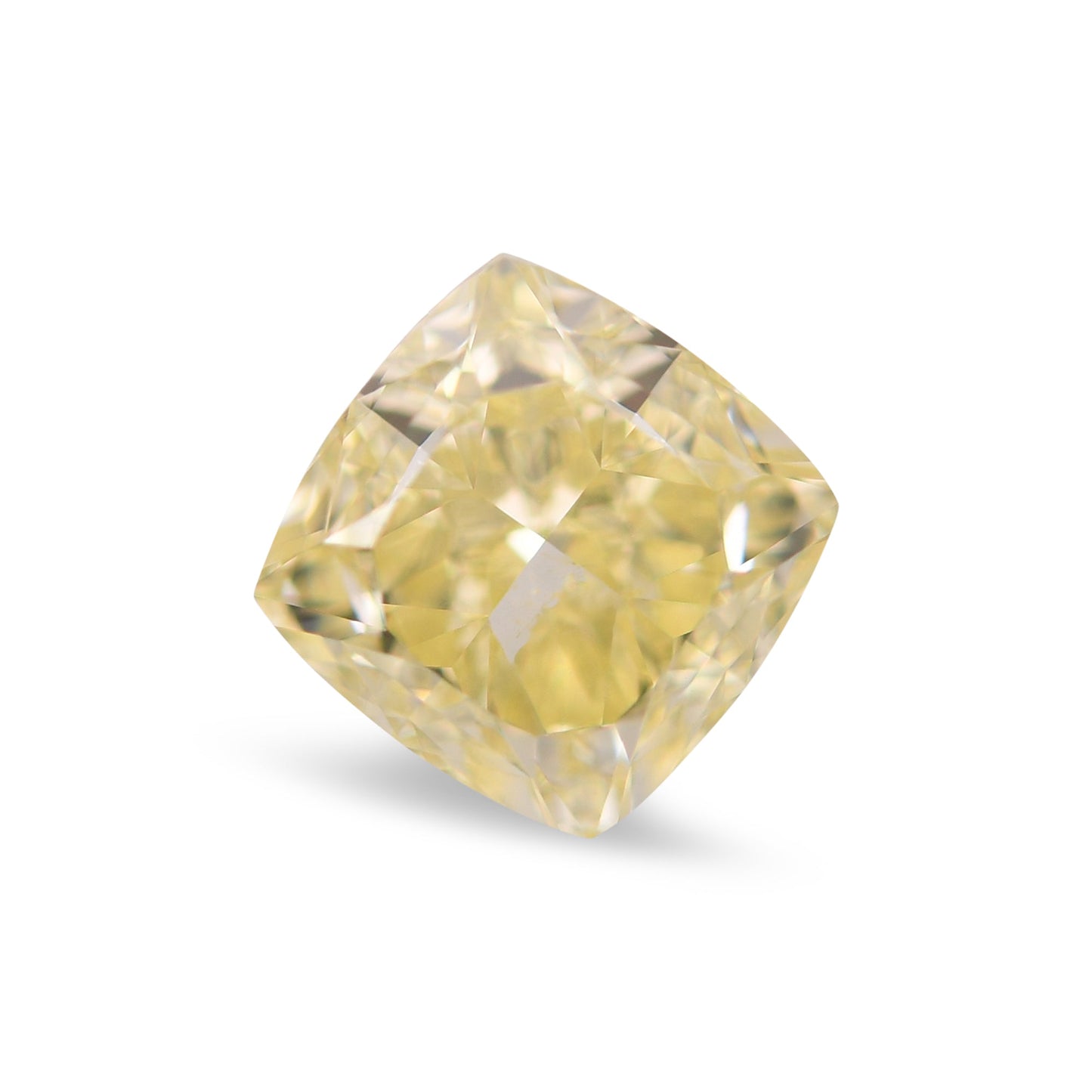 2,01 Karat Fancy Yellow Cushion Diamond VS1 GIA