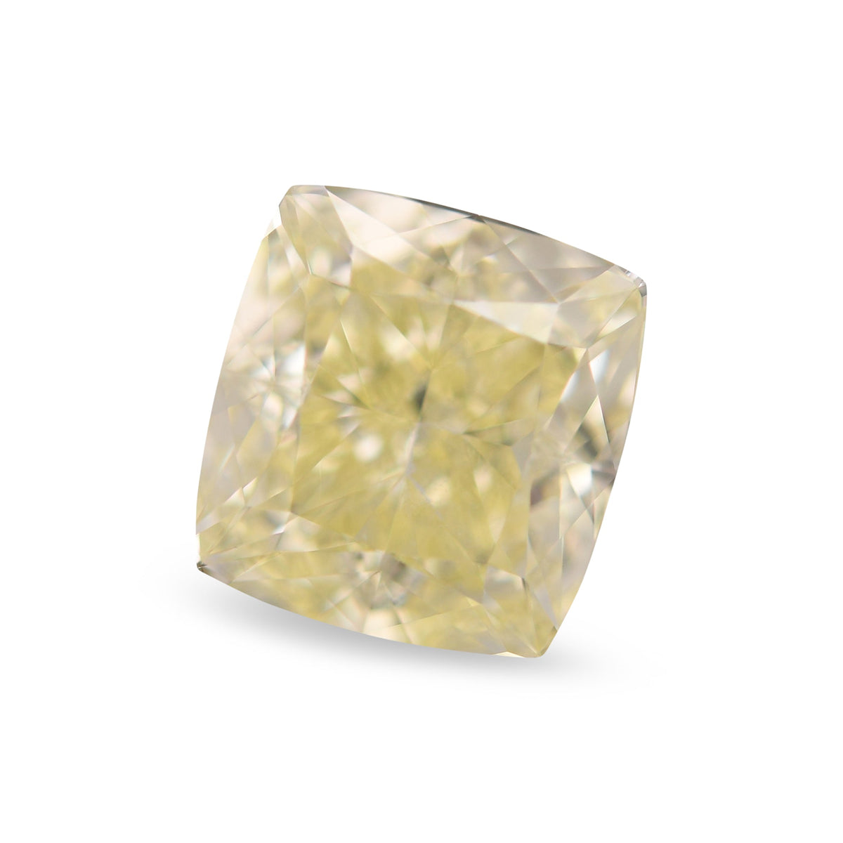 2,07 Karat Fancy Light Yellow Cushion Diamond VVS2 GIA