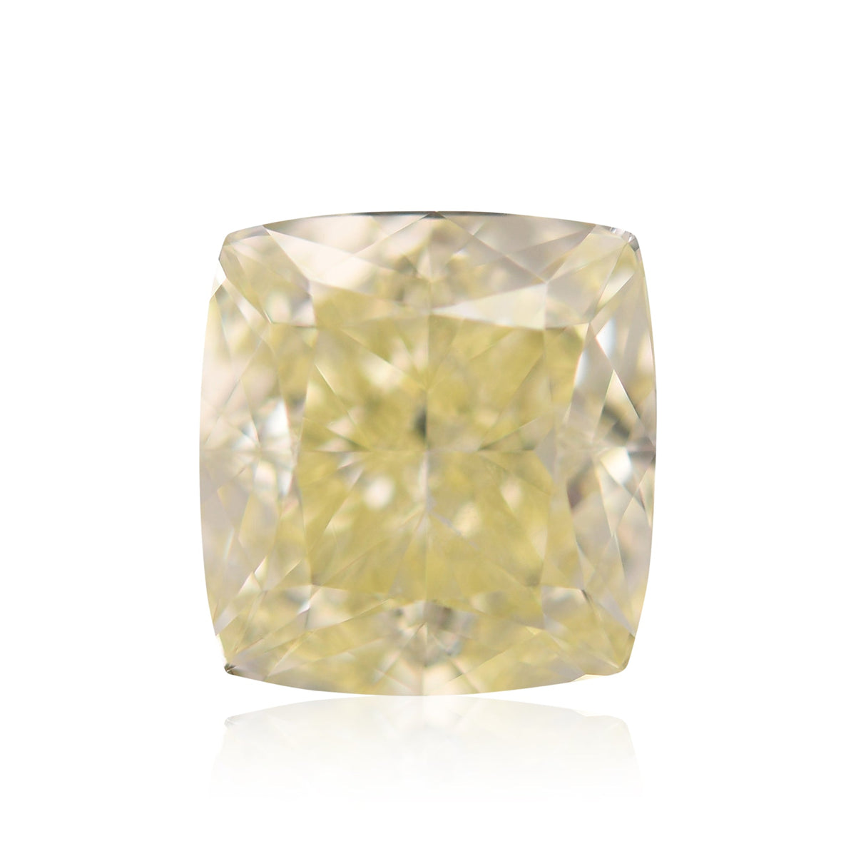 2,07 Karat Fancy Light Yellow Cushion Diamond VVS2 GIA