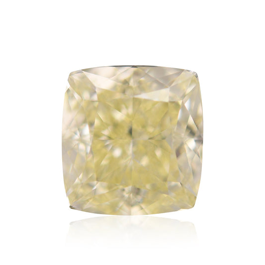 2,07 Karat Fancy Light Yellow Cushion Diamond VVS2 GIA