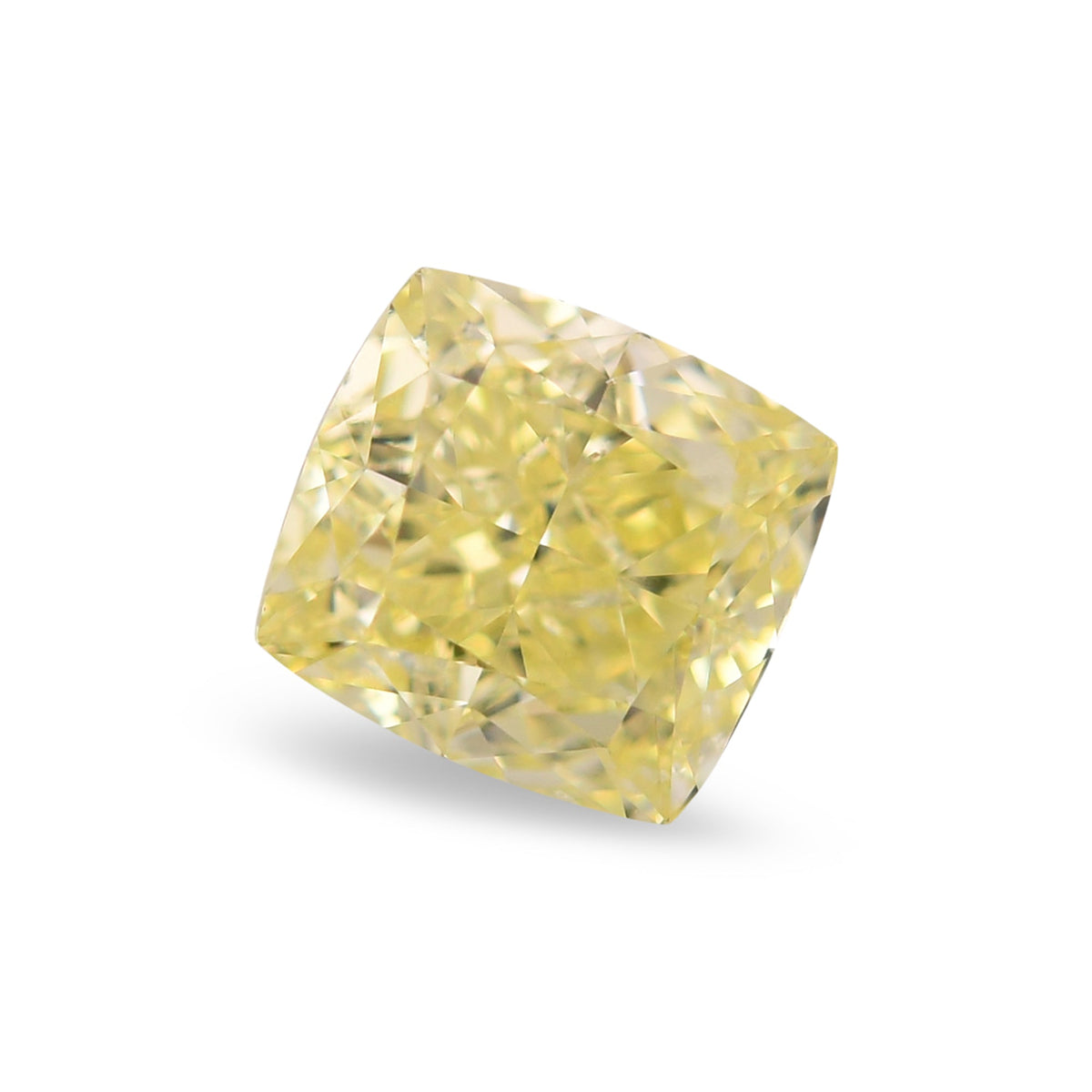 2,09 Karat Fancy Yellow Cushion Diamond SI2 GIA