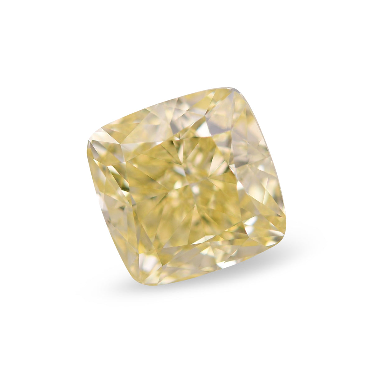 3,00 Karat Fancy Intense Yellow Cushion Diamond VVS1 GIA