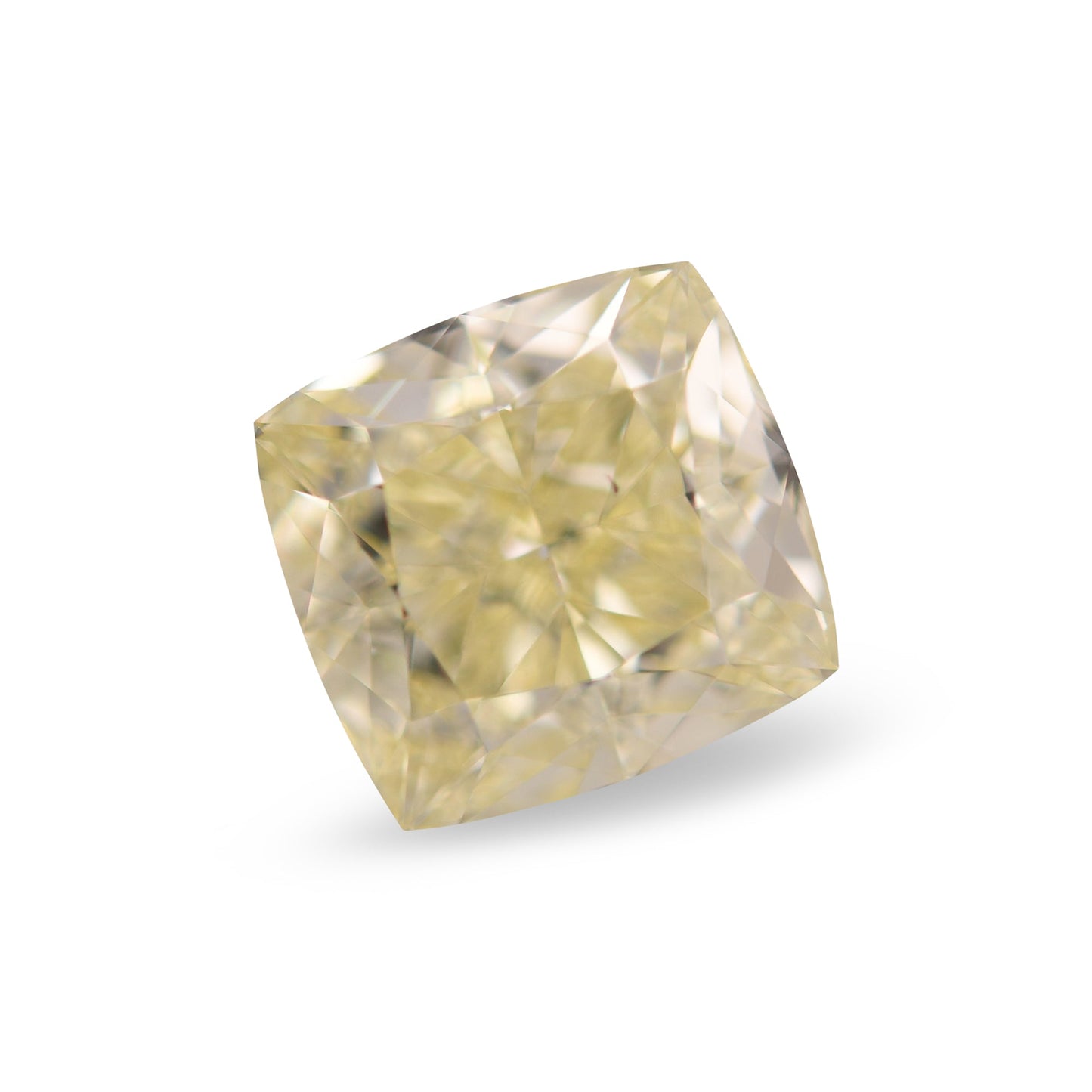 3,00 Karat Fancy Light Yellow Cushion Diamond VS2 GIA