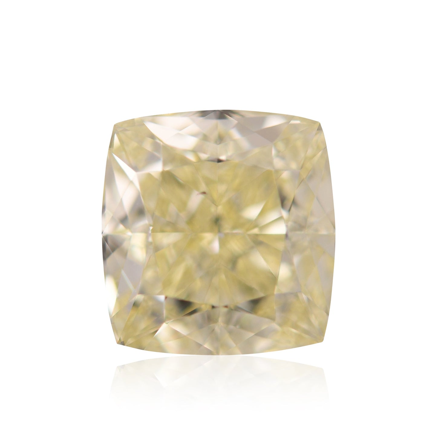 3,00 Karat Fancy Light Yellow Cushion Diamond VS2 GIA
