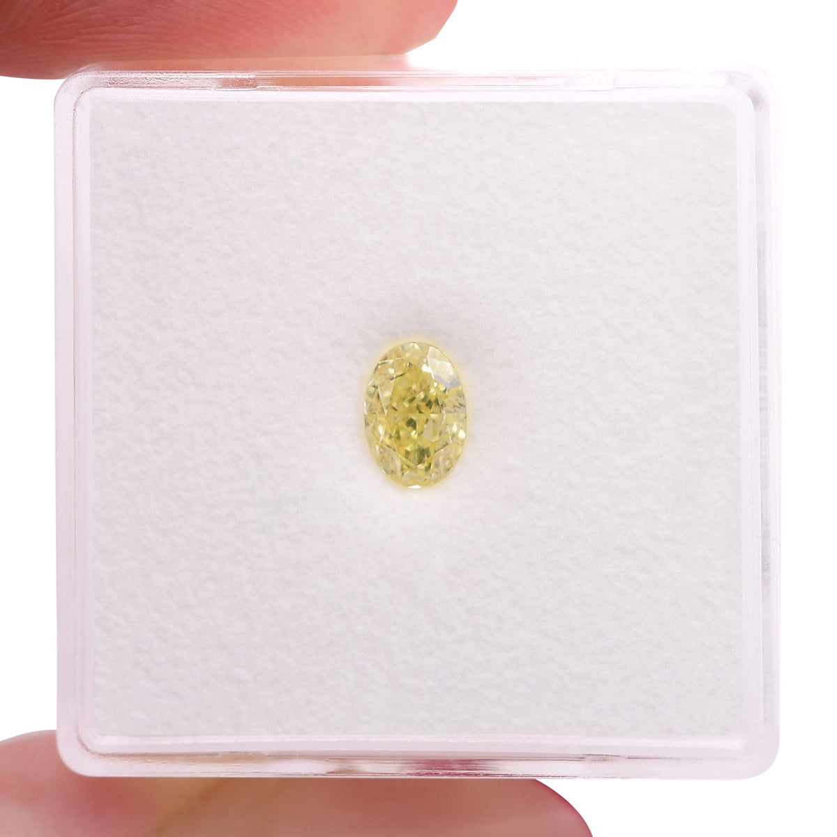 0,50 Karat Fancy Yellow Oval Diamond VS2 GIA