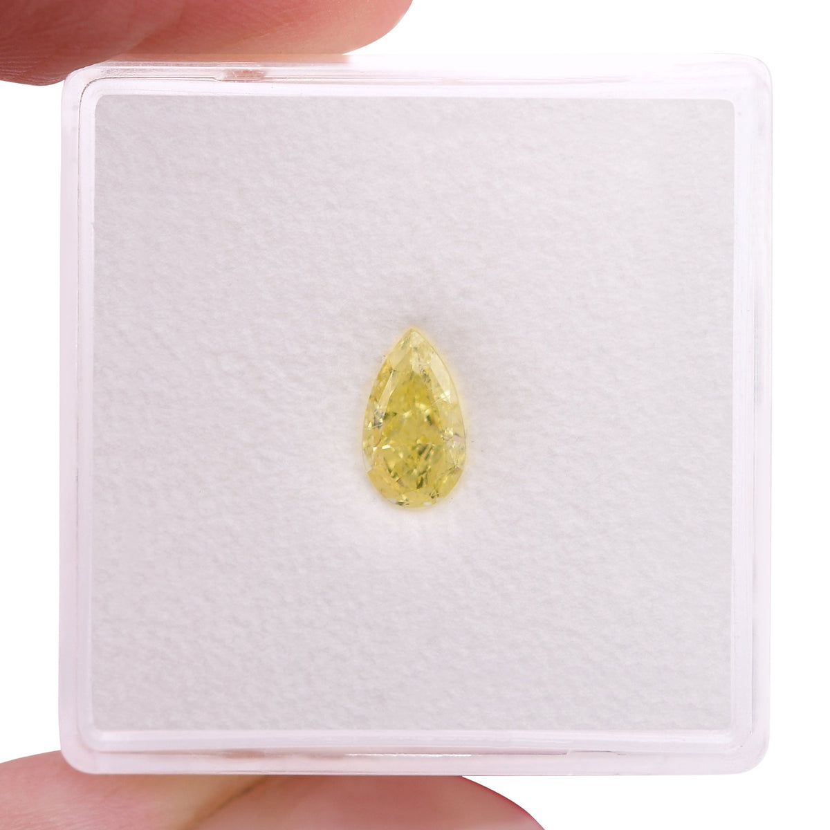 0,50 Karat Fancy Yellow Birnenförmiger Diamant VS2 GIA