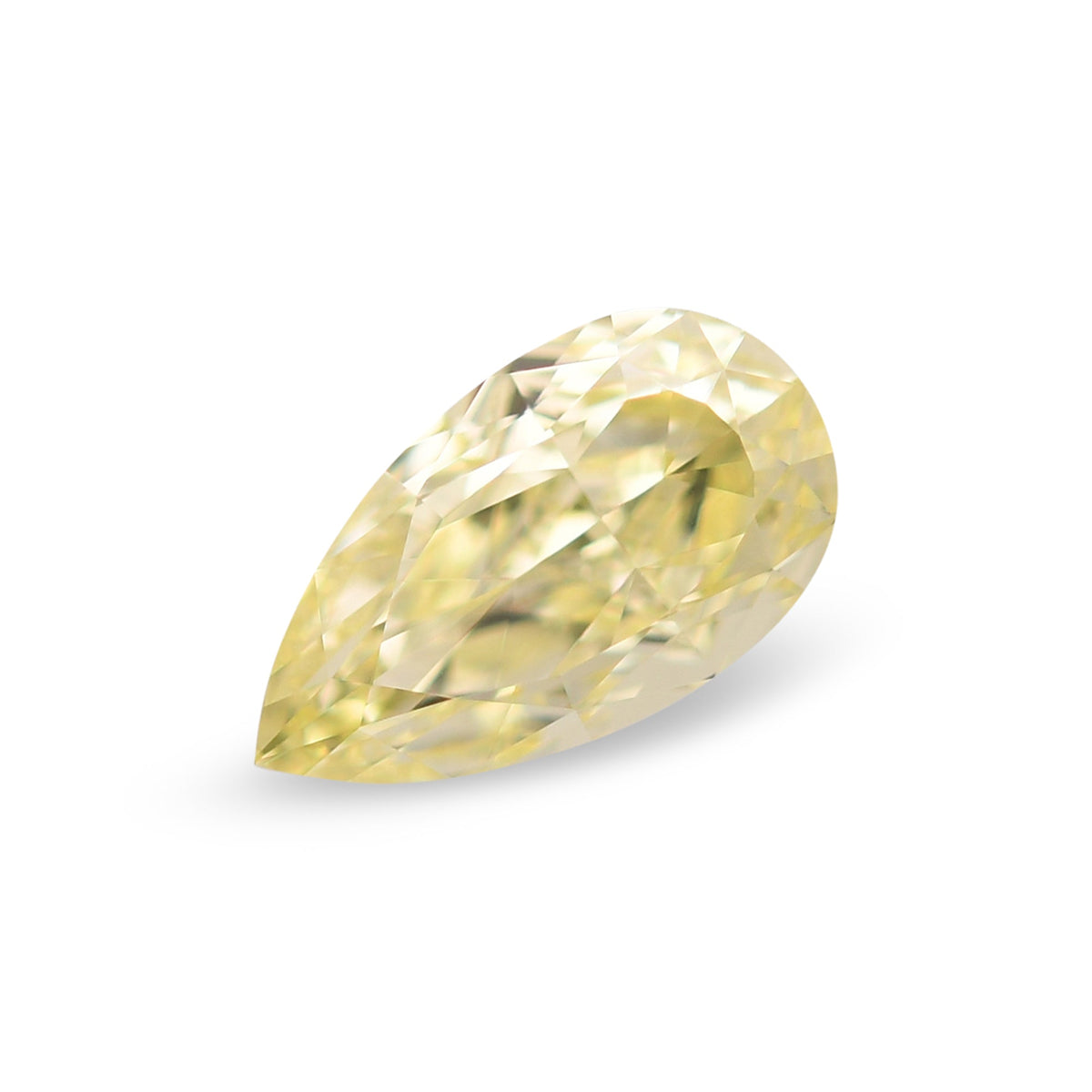 0.51 Carat Fancy Yellow Pear Diamond VS2 GIA