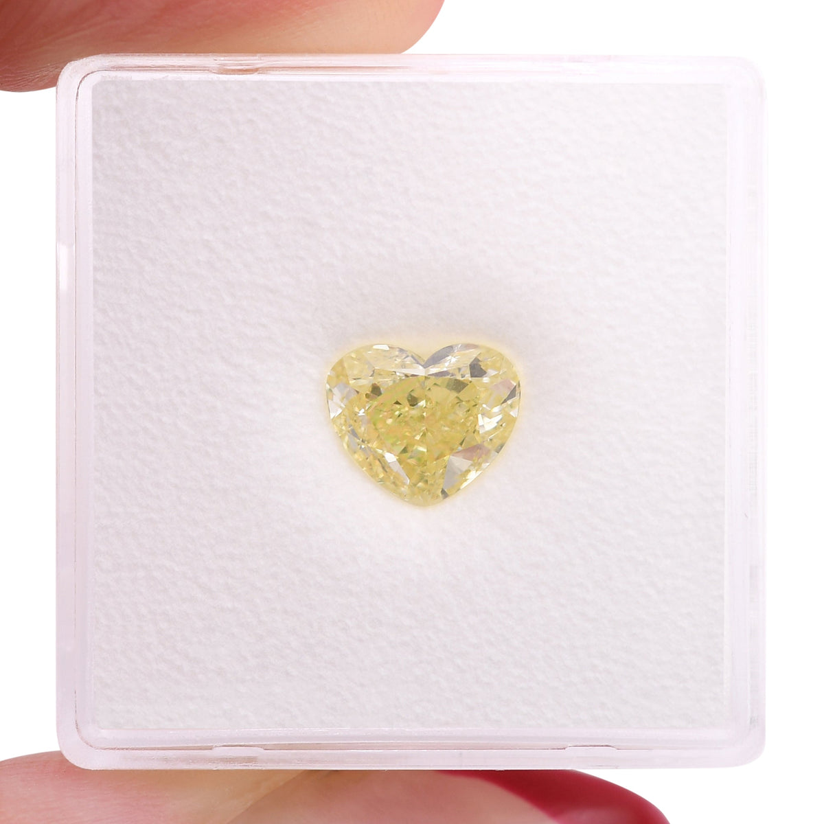 1.50 Carat Fancy Yellow HEART Diamond VS1 GIA