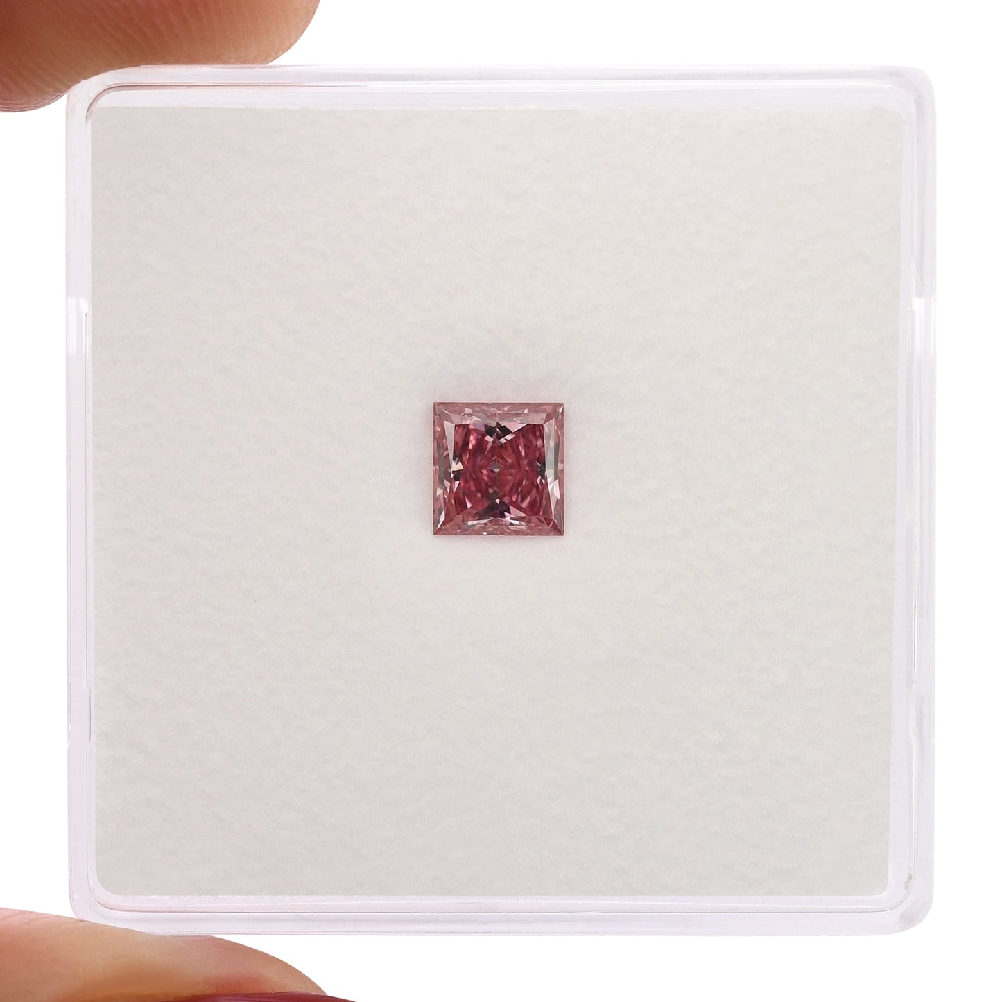 0,41 Karat Fancy Vivid Pink Princess Diamant VS2 GIA und Argyle