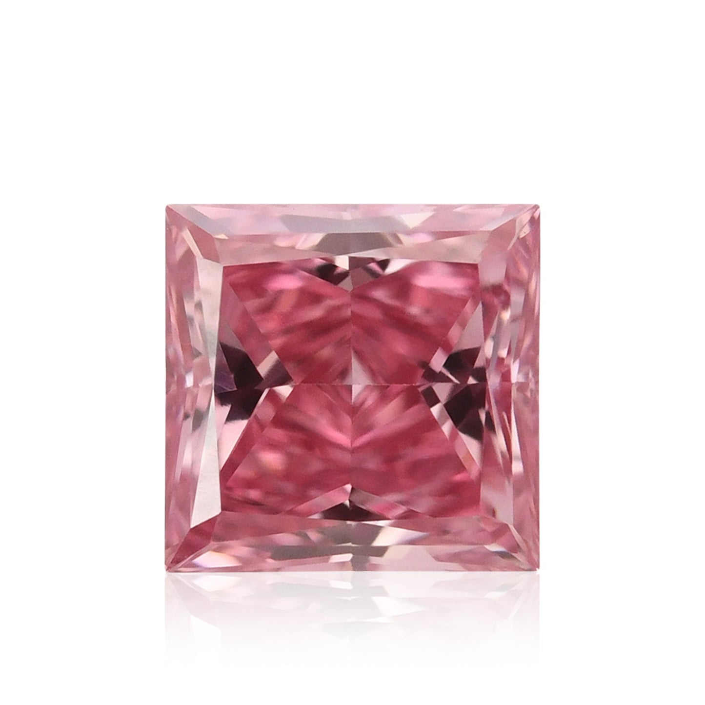 0,41 Karat Fancy Vivid Pink Princess Diamant VS2 GIA und Argyle