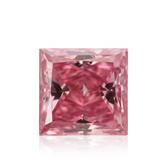 0.41 Carat Fancy Vivid Pink Princess Diamond VS2 GIA and Argyle