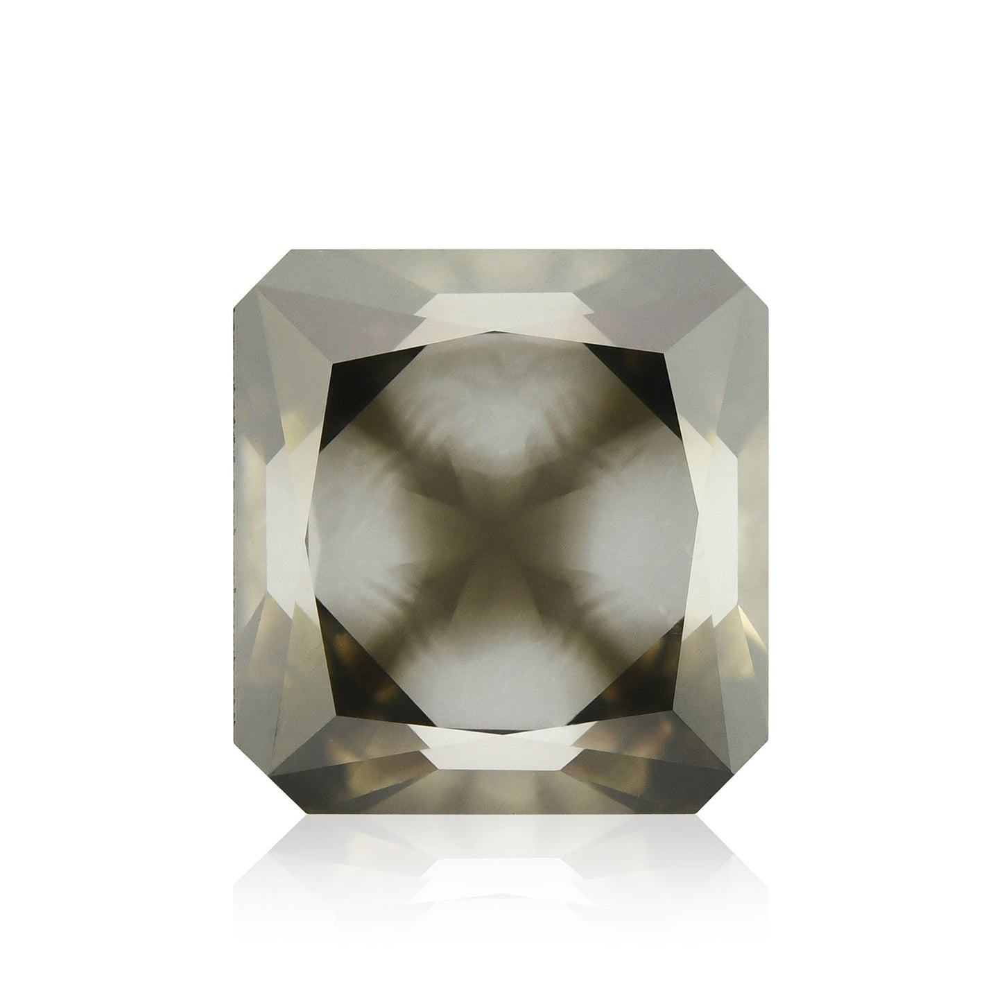 1,50 Karat Fancy Dark Greenish Gray Radiant Diamant (GIA)