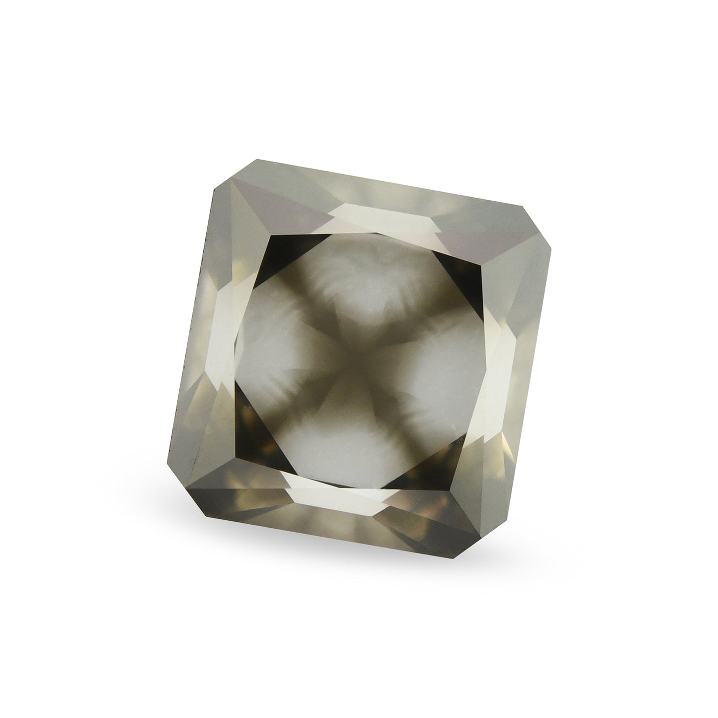 1,50 Karat Fancy Dark Greenish Gray Radiant Diamant (GIA)