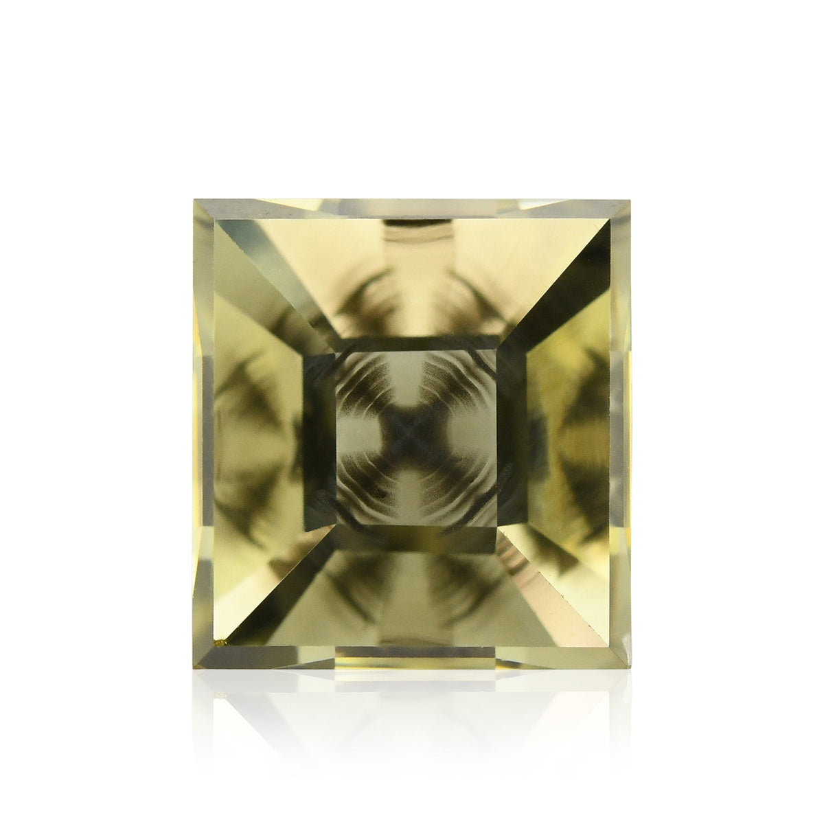 2,02 Karat Fancy Brownish Greenish Yellow Princess Diamant GIA